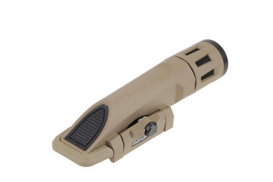 The Inforce FDE LED light features an angled and ergonomic activation switch